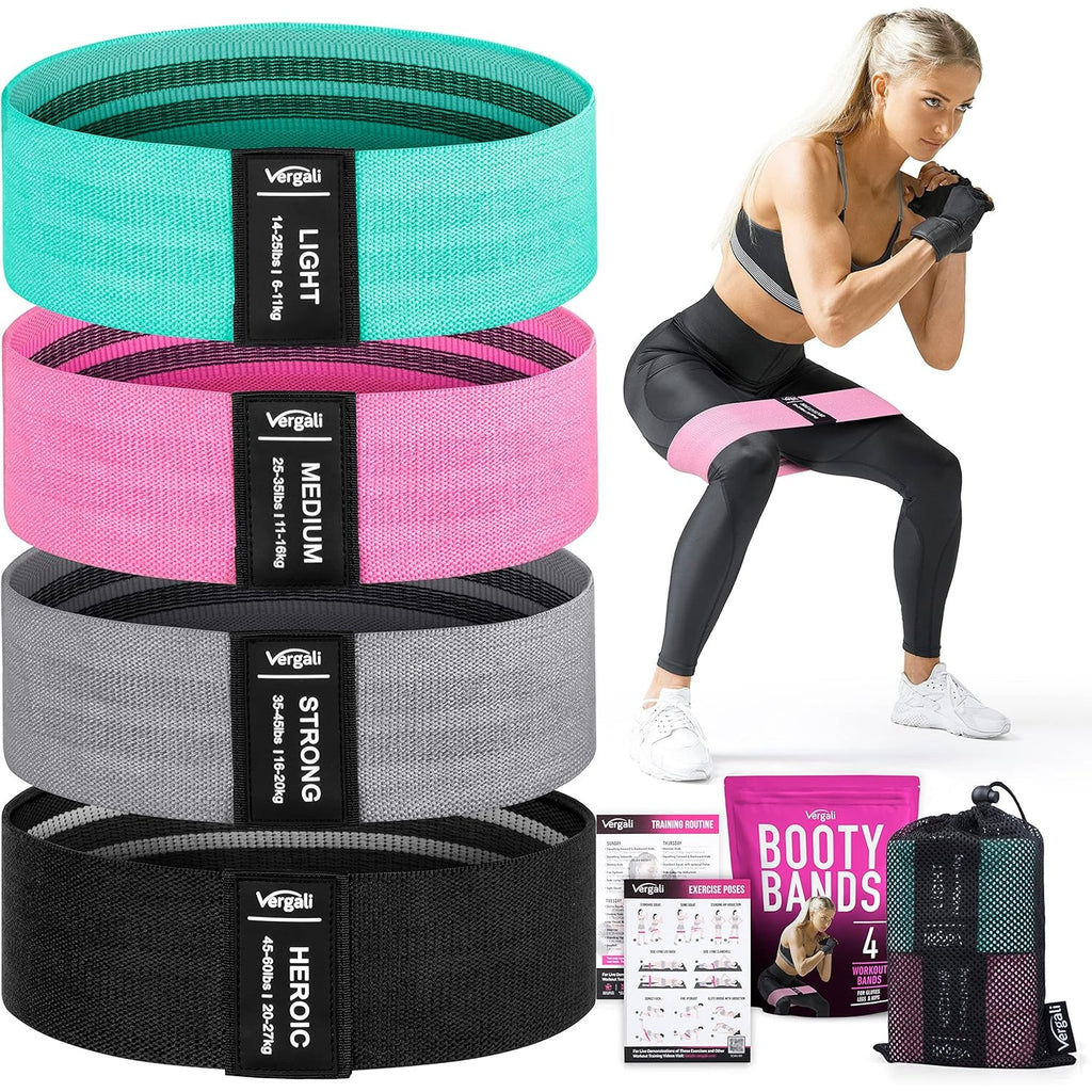 Fabric Resistance Bands Set – 4 Resistance Levels