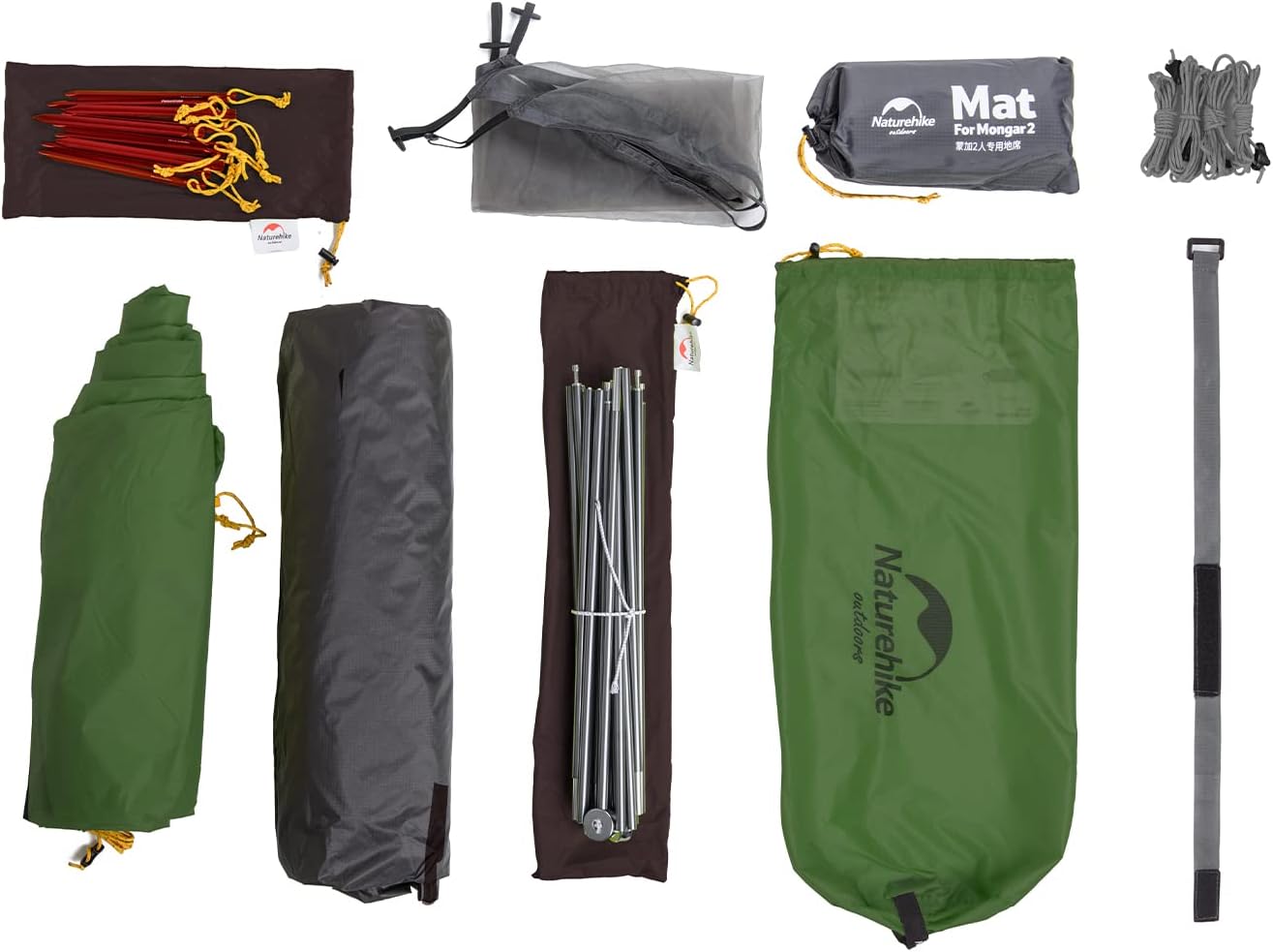 2-Person 3-Season Backpacking Tent with Footprint