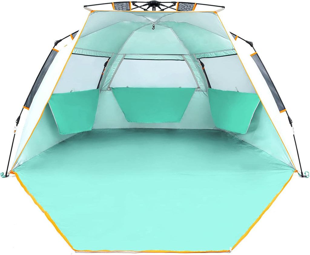3-4 Person Beach Tent with UPF 50+ Sun Protection