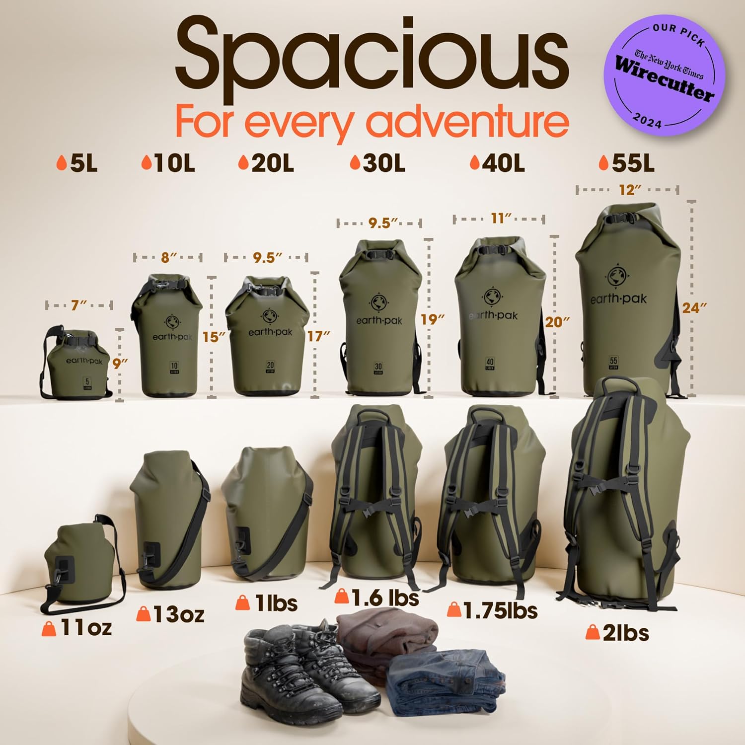 Roll-Top Waterproof Dry Bag with Phone Case