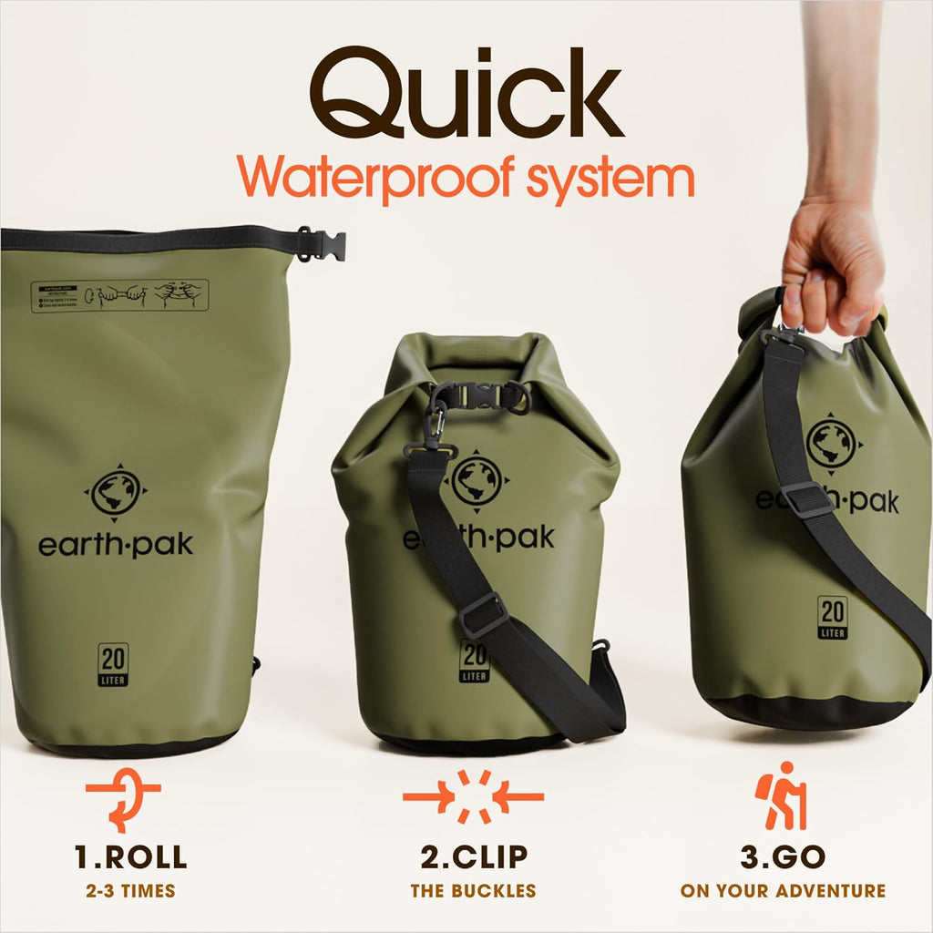Roll-Top Waterproof Dry Bag with Phone Case