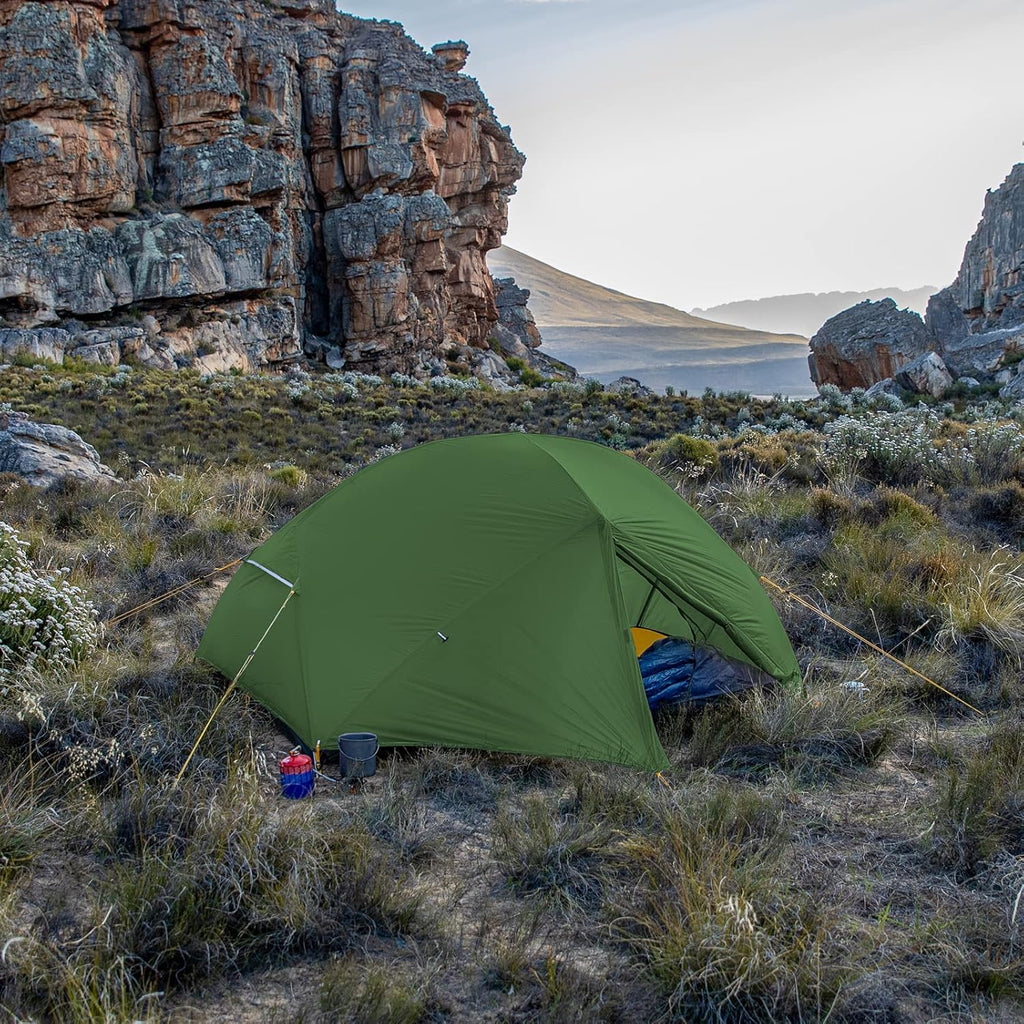 2-Person 3-Season Backpacking Tent with Footprint