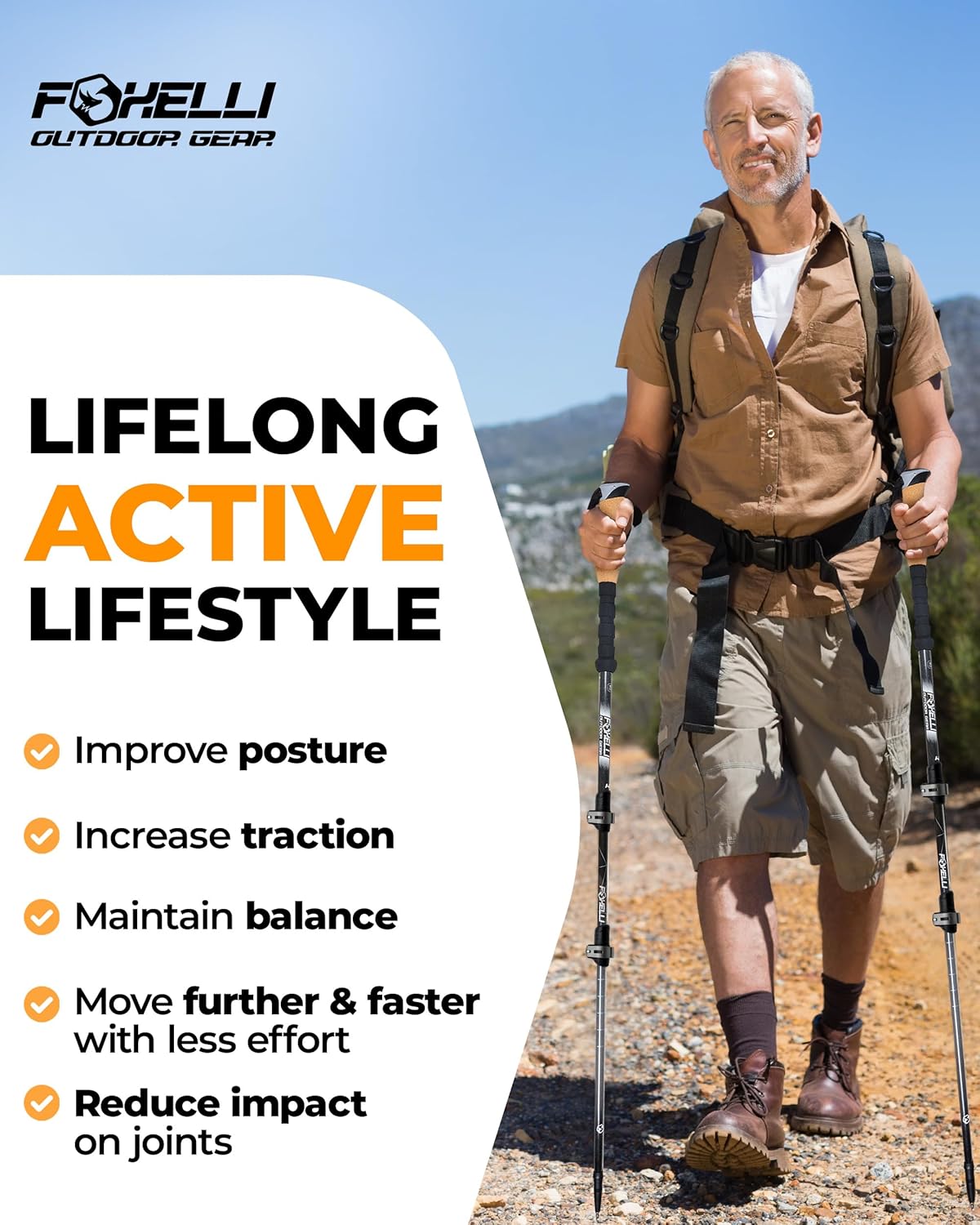 Collapsible Aluminum Trekking Poles – Set of 2