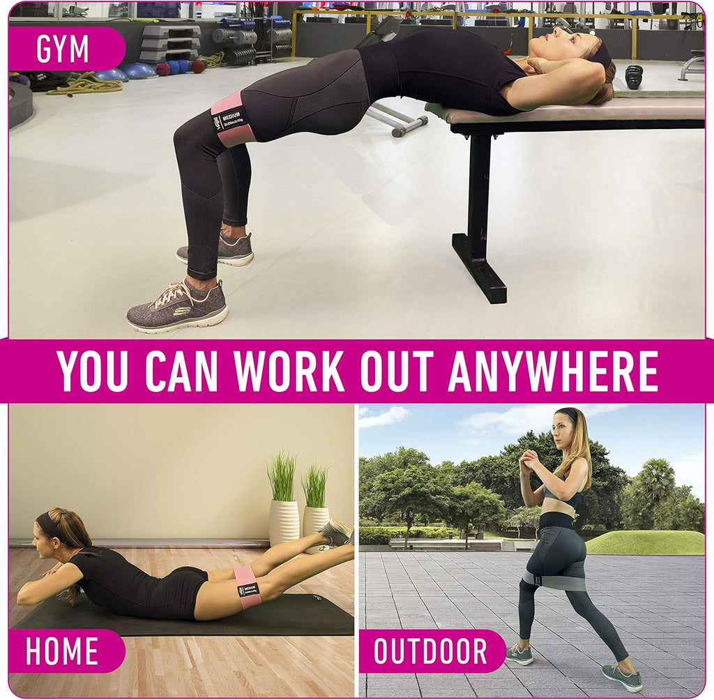 Fabric Resistance Bands Set – 4 Resistance Levels