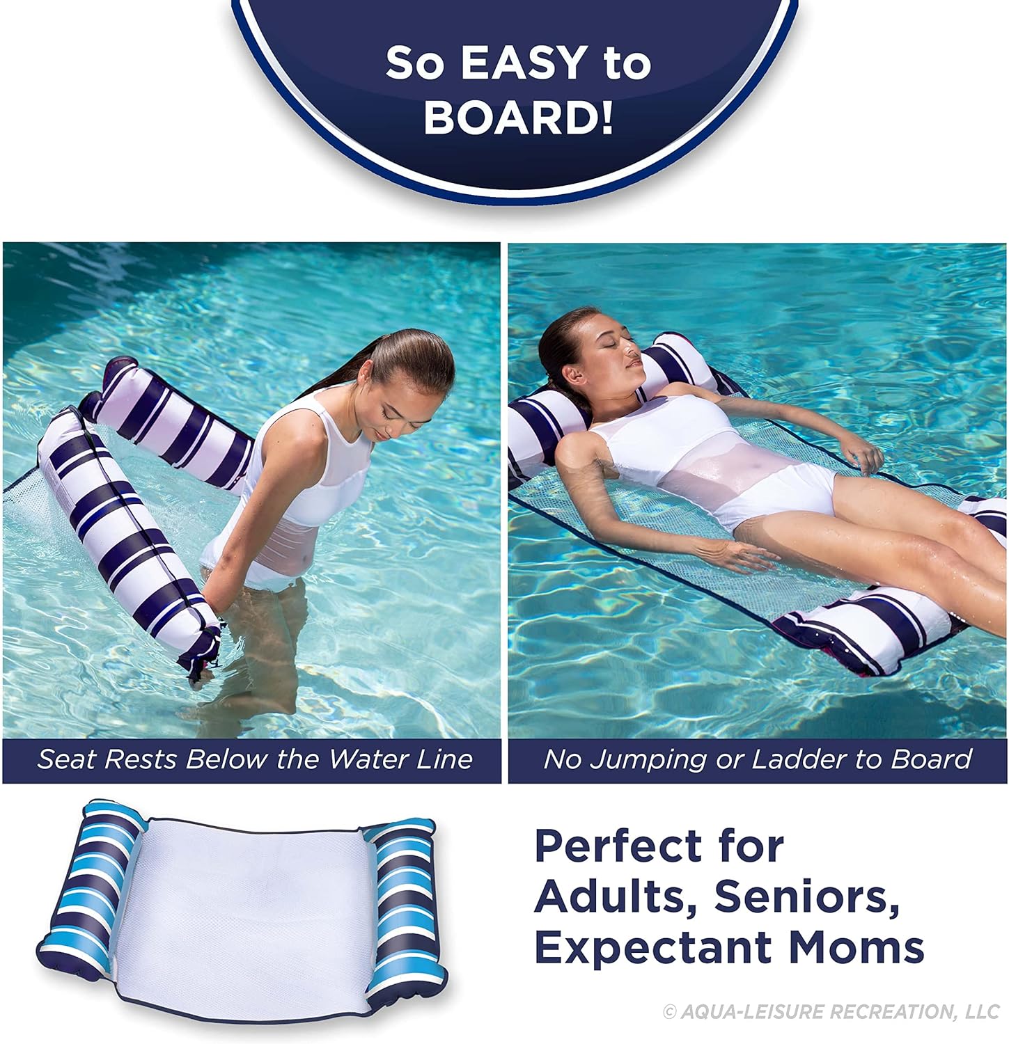 4-in-1 Hammock Pool Float for Adults – XL