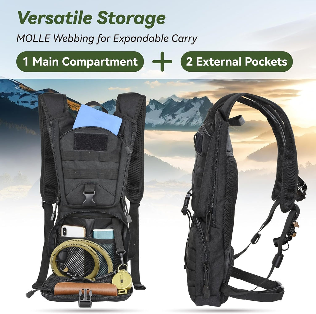3L Tactical Hydration Pack Backpack with Water Bladder