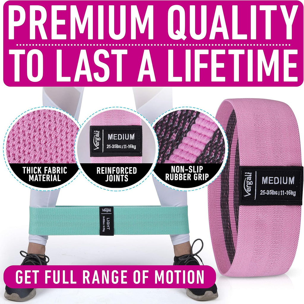 Fabric Resistance Bands Set – 4 Resistance Levels