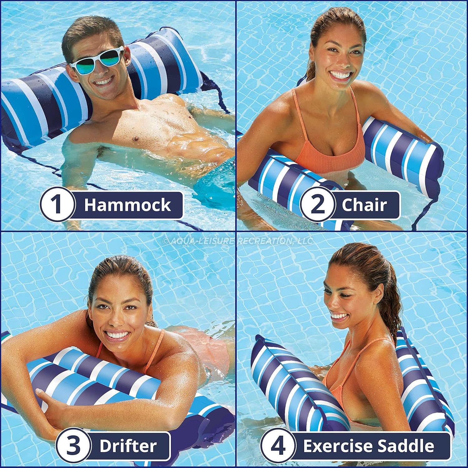 4-in-1 Hammock Pool Float for Adults – XL