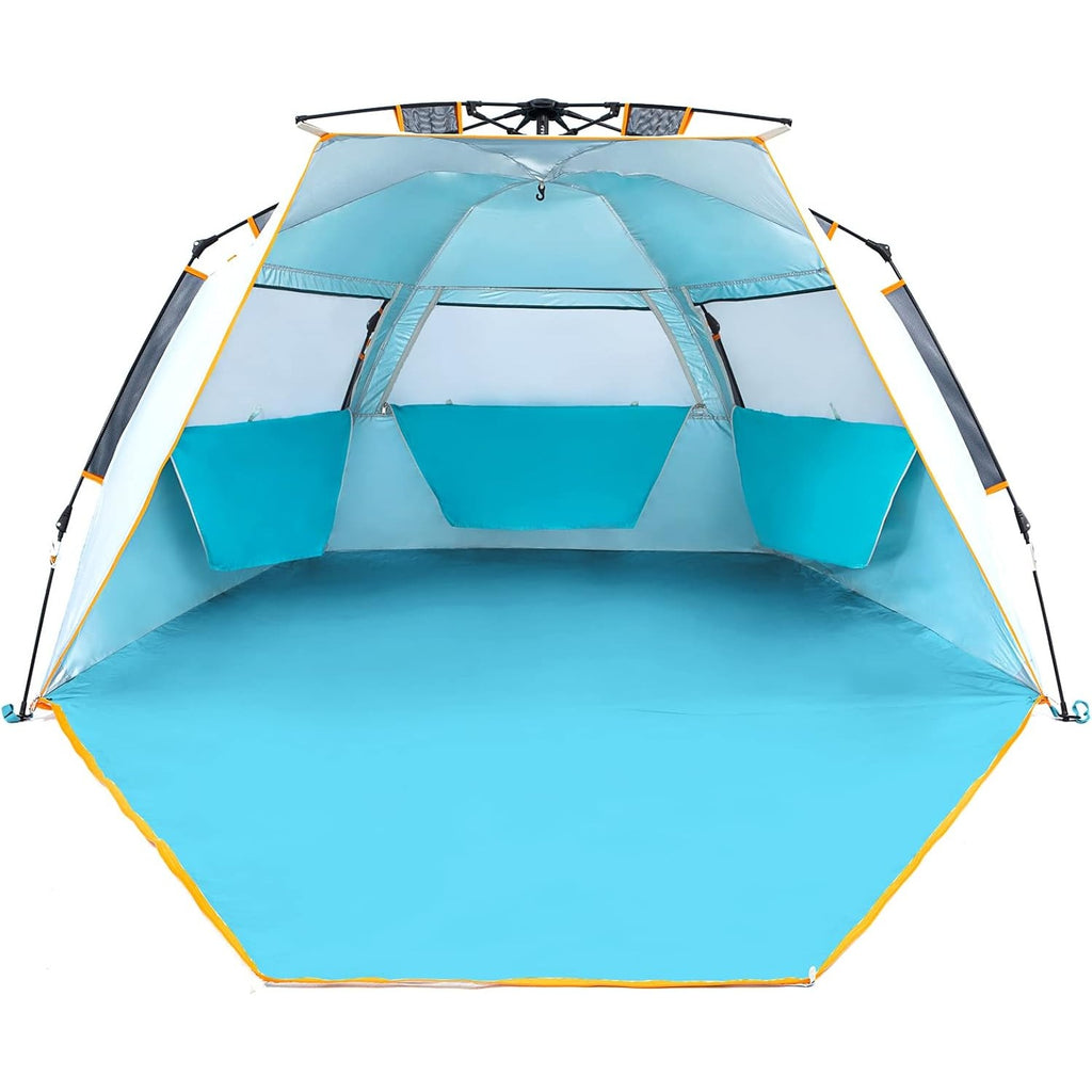 3-4 Person Beach Tent with UPF 50+ Sun Protection