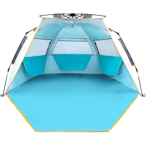 3-4 Person Beach Tent with UPF 50+ Sun Protection