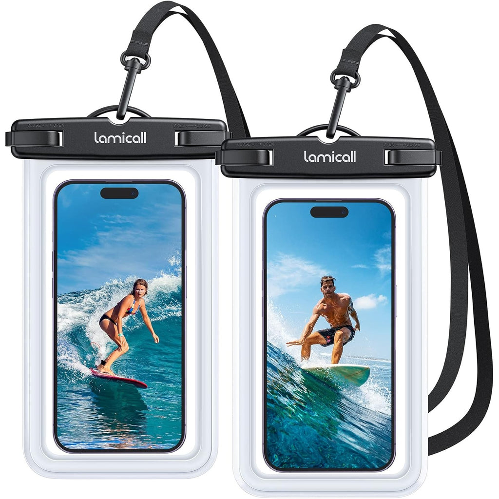 IPX8 Waterproof Phone Pouch Dry Bag – 2 Pack