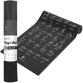 Non-Slip Yoga Mat with 70 Printed Poses – 68"